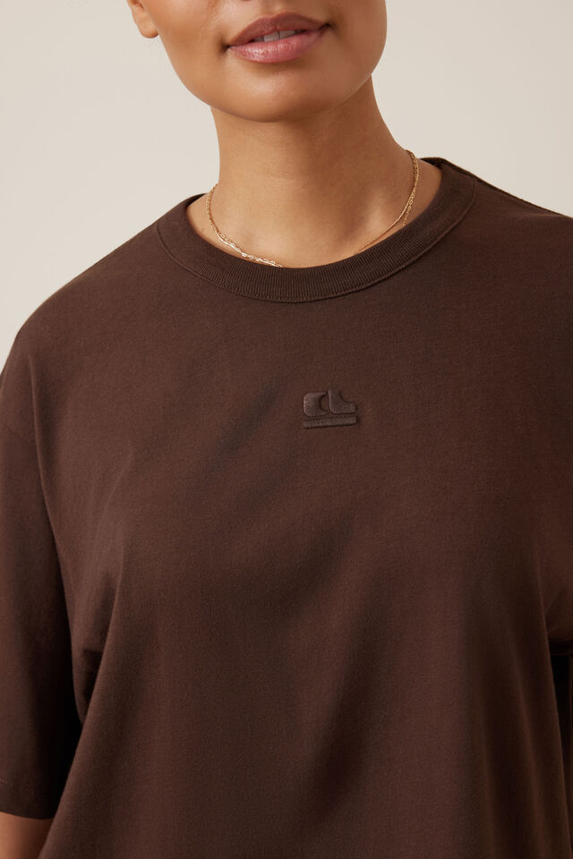 Phoebe Premium Tee, CHOCOLATE