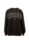 Isla Oversized Slouchy Crew, PHANTOM/WHITE HERITAGE OUTLINE - example image 2