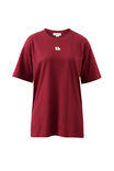 Lola Longline Step Hem Tee, BURGUNDY/MILK CL LOGO EMBROIDERY - alternate image 2