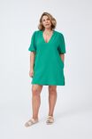 Tunic Dress In Cotton Linen Blend Eh, GUMDROP GREEN - alternate image 7