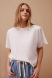 Sofia Boxy Shoulder Tee, WHITE - alternate image 6
