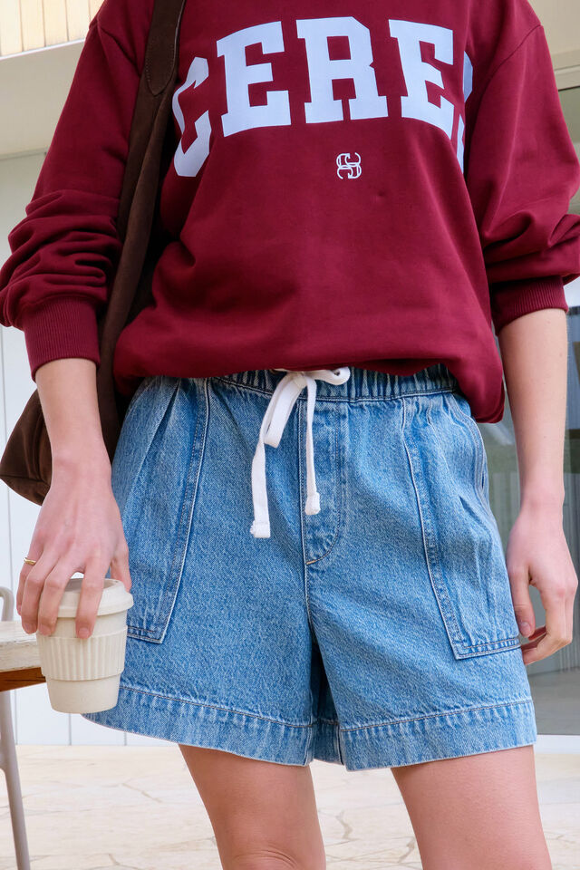 Darcy Relaxed Everyday Short, WASHED VINTAGE BLUE