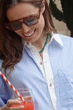 Peta Oversized Shirt, POWDER BLUE TRIPLE STRIPE - alternate image 5