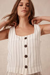 Square Neck Shell Top, PINSTRIPE - alternate image 7