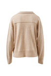 Bec Knit Collared Pullover, OAT MARLE - alternate image 3