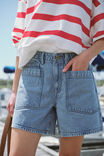 Relaxed Front Pocket Tab Short, VINTAGE BLUE - alternate image 3