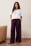 Izzie Pinstitch Pant, BURGUNDY - example image 1