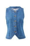 Summer Denim Vest, FRESH INDIGO - alternate image 2