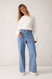 Relaxed Front Pocket Tab Jean, VINTAGE BLUE - alternate image 1