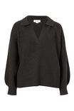Soft Knit Collared Jumper In Recycled Blend, CHARCOAL MARLE - alternate image 2
