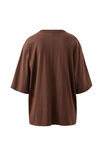Liv Oversized Tee, CHOCOLATE/CERES SCRIPT - alternate image 3