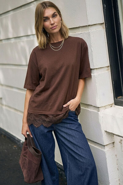 Lacey Tee, CHOCOLATE