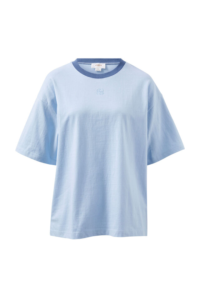 Ringer Tee, CHALK BLUE/MOONLIGHT