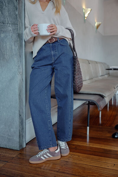 Leah Tapered Barrel Jean, FRESH INDIGO