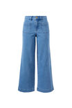 Wide Leg Patch Pocket Jean, WASHED INDIGO - alternate image 2