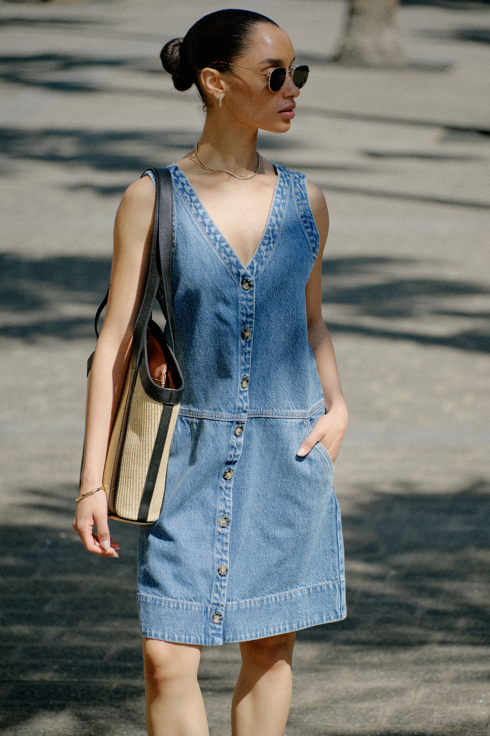 Side Pocket Mini Shift Dress Side Pocket Mini Shift Dress