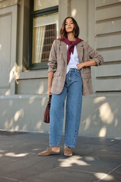 Leah Tapered Barrel Jean, FRESH INDIGO