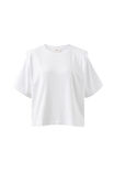 Rainey Pleat Sleeve Tee, WHITE - alternate image 2