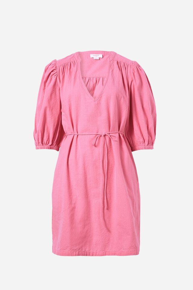 Tunic Dress In Cotton Linen Blend Eh, SACHET PINK