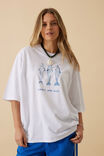 Liv Oversized Tee, WHITE/SUMMER FISH - alternate image 7