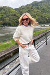 Sage Chunky Knit Crew, MARSHMALLOW - alternate image 4