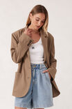Boyfriend Pocket Blazer, WARM TAUPE - alternate image 4