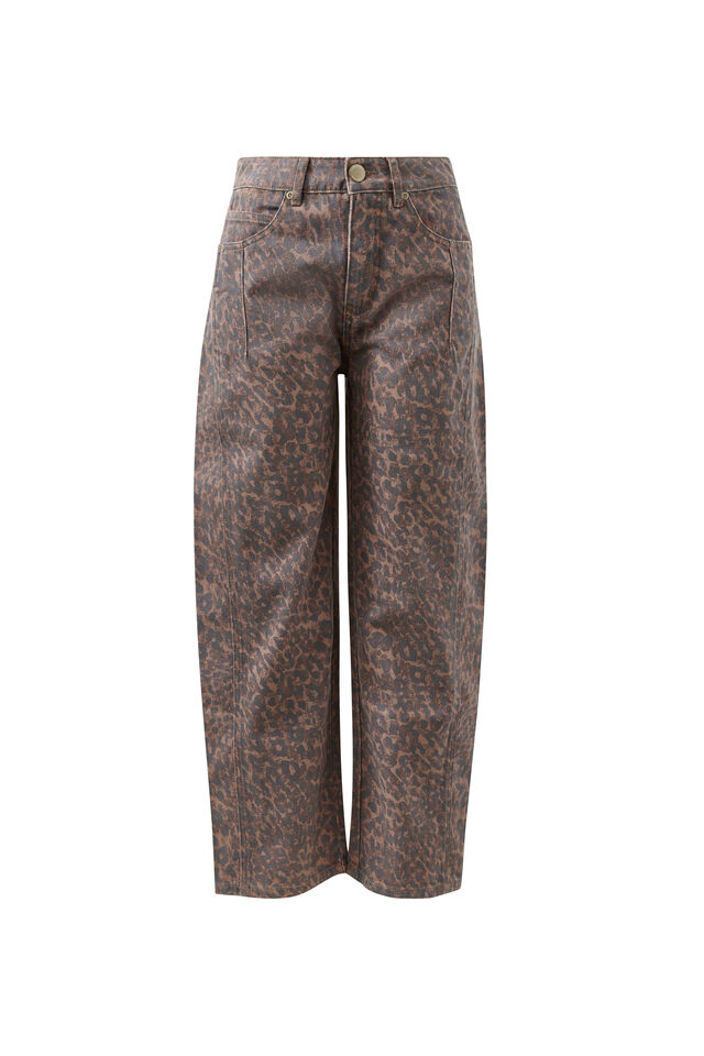Harper Barrel Jean, LEOPARD