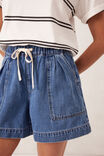 Relaxed Everyday Short, WASHED INDIGO - alternate image 4