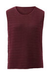 Margot Mesh Knit Tank, WINE - alternate image 2