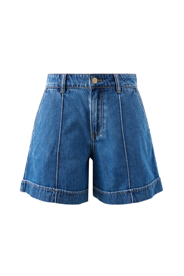 Juno Seamed Short, FRESH INDIGO