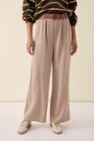 Utility Pleat Front Pant In Rescued Fabric, DARK CAMEL - alternate image 4
