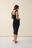 Ultra Soft Midi Tank Dress, BLACK - alternate image 3