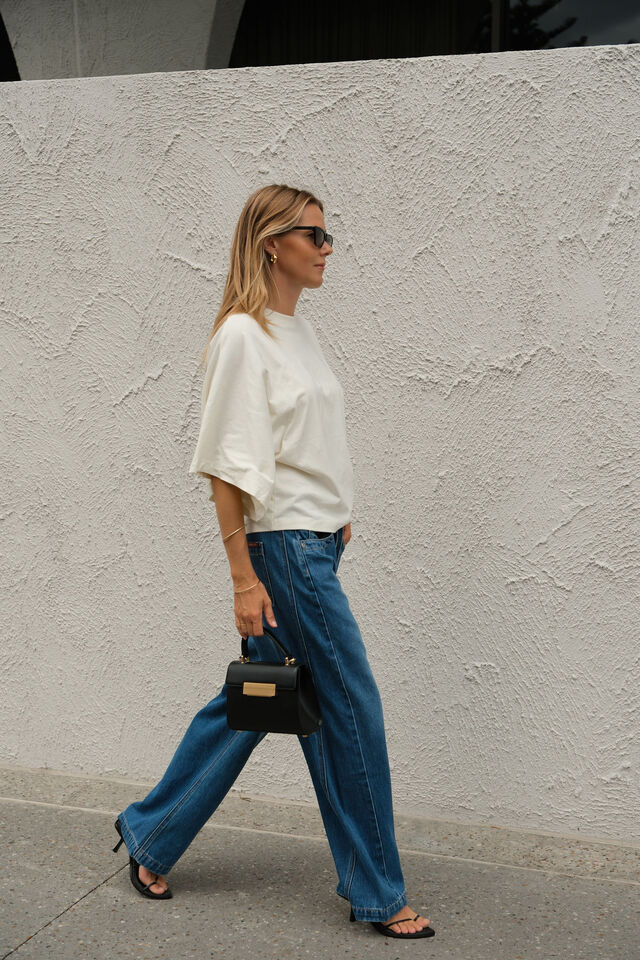 Lucy Relaxed Sleeve Tee, MILK
