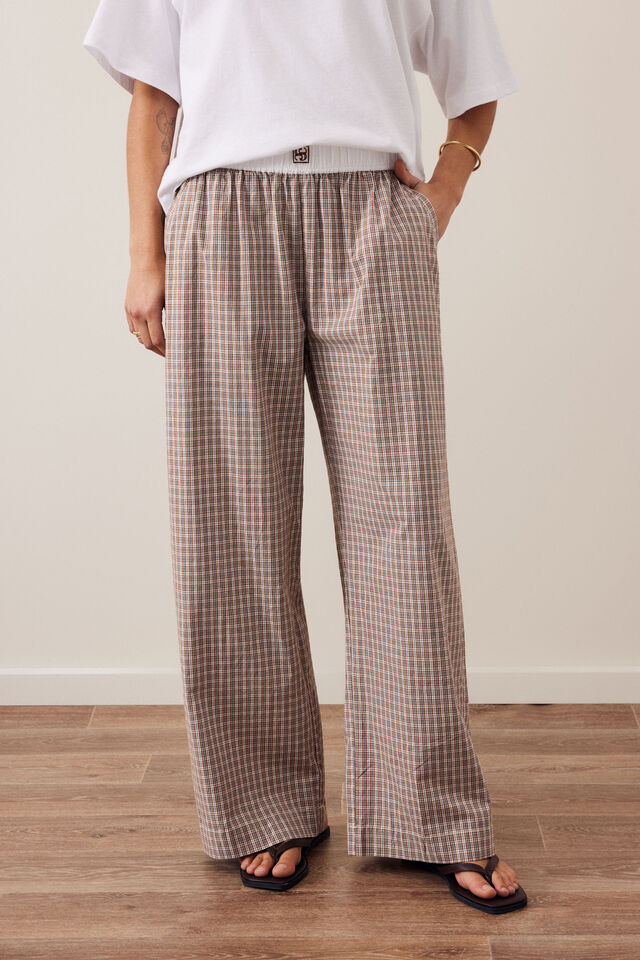 The Lounge Pant, TOFFEE CHECK