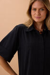 Sara Mini Shirt Dress, BLACK - alternate image 6