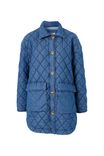 Chambray Quilted Shacket In Rescue Fabric, MID INDIGO - alternate image 2
