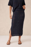 Square Knit Midi Skirt, NEW NAVY - alternate image 6