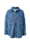 Bobbi Side Pocket Denim Shacket, FRESH INDIGO - alternate image 2
