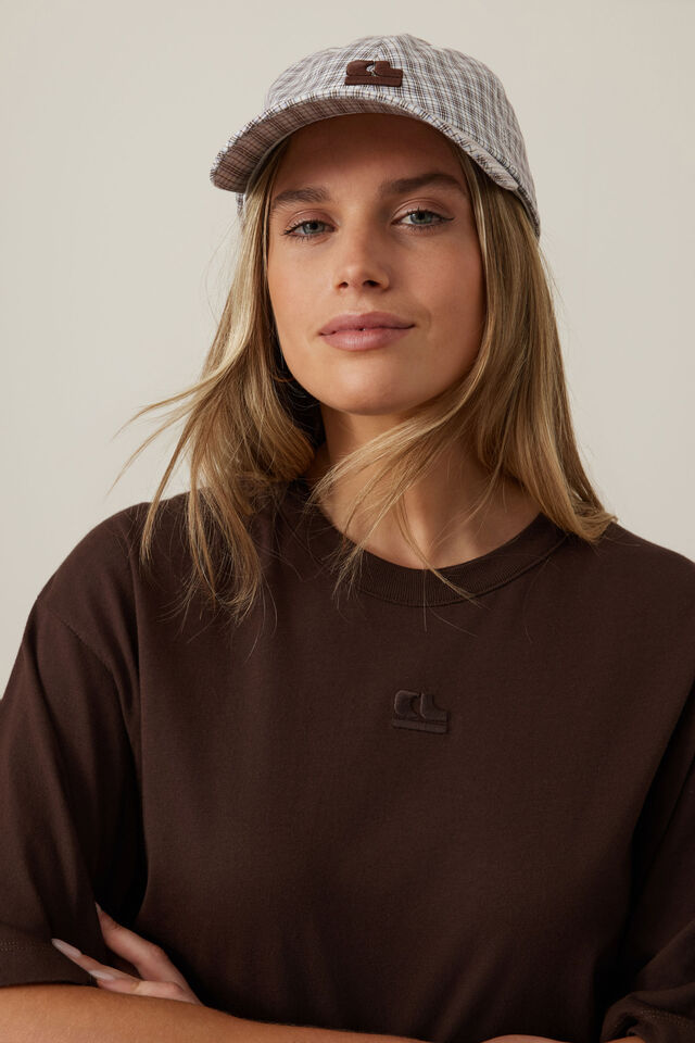 Pip Everyday Cap, WINE CHOC BLUE CHECK