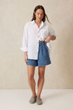 Oversized Shirt, WHITE ORGANIC COTTON - alternate image 4