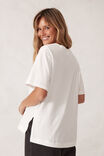Stevie Slouchy Split Hem Tee, VANILLA - alternate image 3