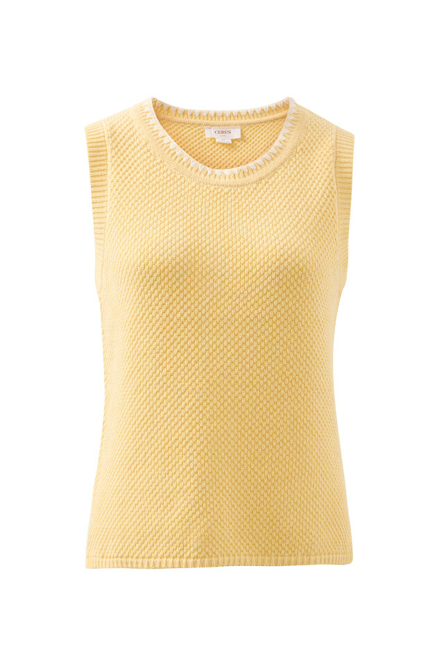 April Knit Tank, SUNNY YELLOW