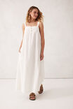 Folk Midi Dress, WHITE - alternate image 7
