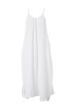 Doublecloth Strappy Midi Dress In Organic Cotton, WHITE - alternate image 2