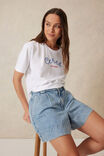 Slouchy Split Hem Tee, WHITE/CERES ROPE - alternate image 5