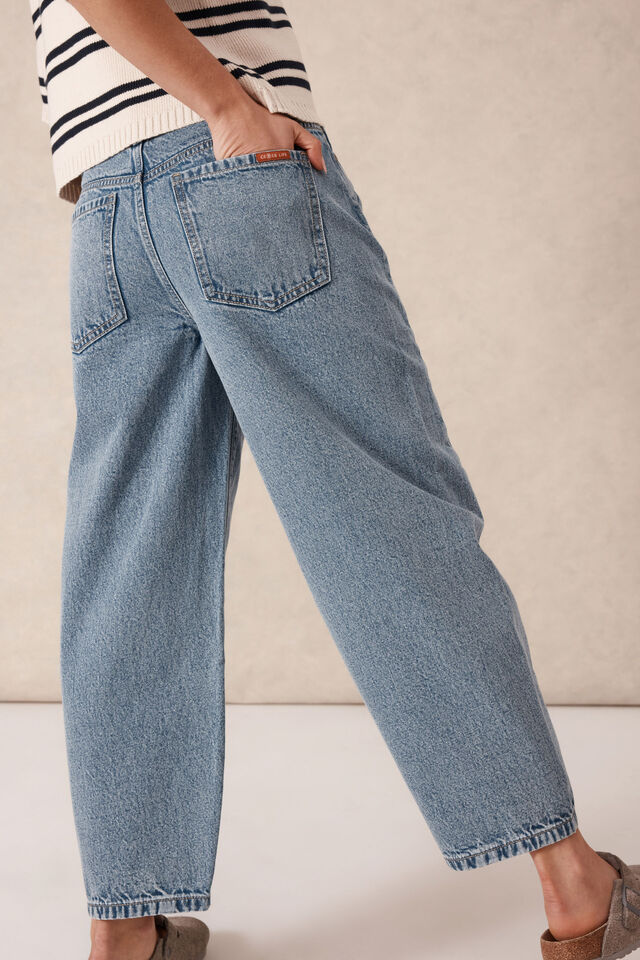 Tapered Barrel Jean, MID VINTAGE BLUE