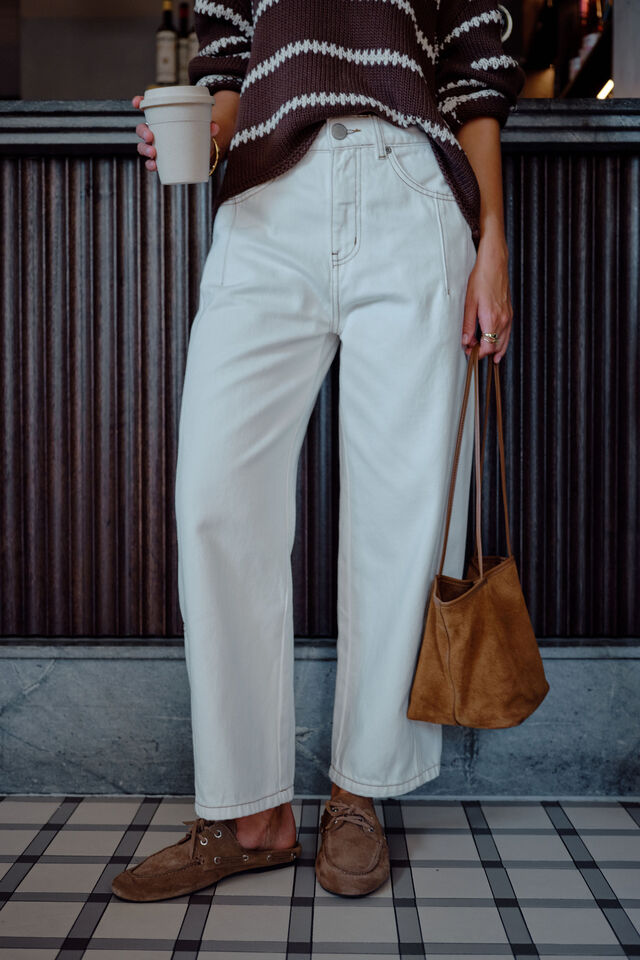 Demi Barrel Jean, FRESH ECRU