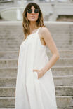 Folk Midi Dress, WHITE - alternate image 3