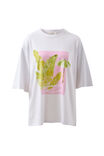 Liv Oversized Tee, WHITE/COASTAL LEAVES - alternate image 2