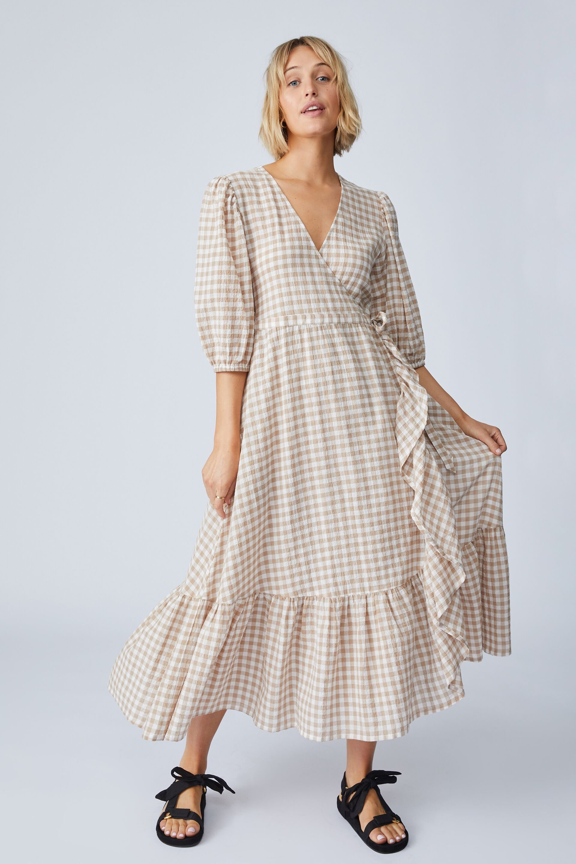 ruffle gingham dress